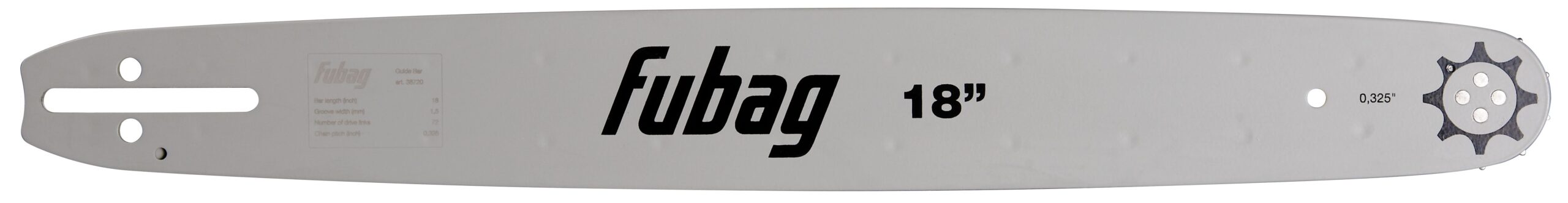 Шина 18" F95K шаг 0.325 дюйма- ширина паза 1.5 мм Fubag