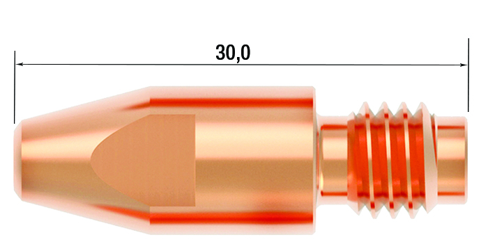 Контактный наконечник M8х30 мм CuCrZr D 1.4 мм 25 шт Fubag