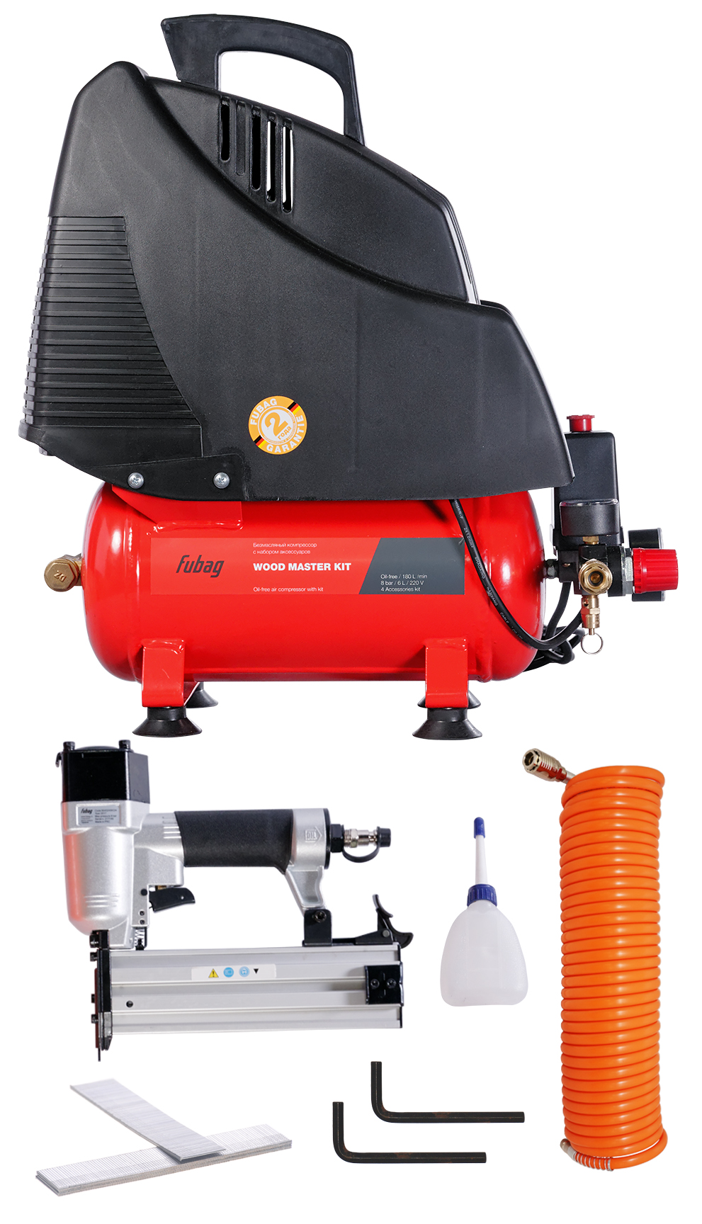 Компрессор Fubag WOOD Master KIT 4 предмета